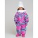 Children's Knitted set for girls: hat and snood, size 46, light gray color