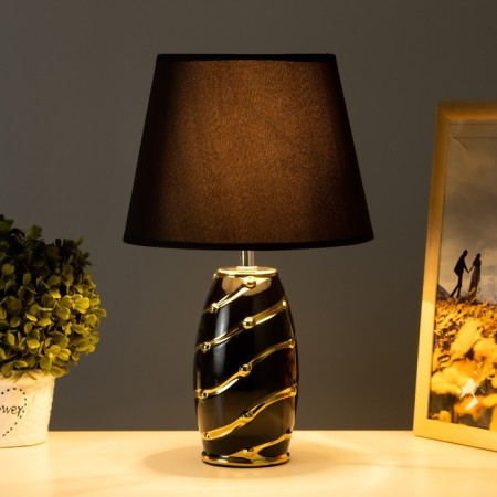 Casinius desktop E14 40W black and gold 22x22x35 cm Risalux-1