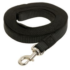Kaponnoye zonik leash with double latex thread and reinforced carbine, 5m x 25mm, black