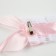 Carnival bandage "Lolita", pink color with white braid