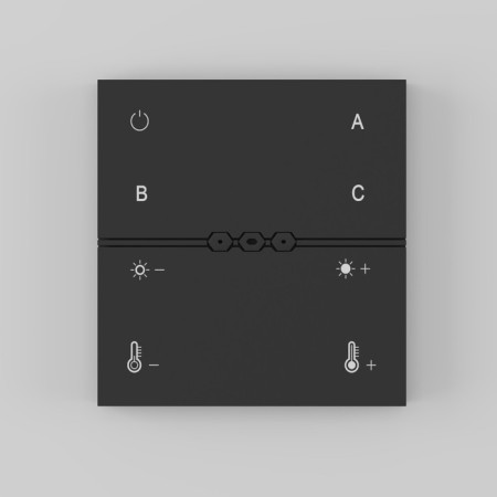 Technical DRC034-8-B, 9.1x8.6x1.5 cm wireless control panel, black color is-3