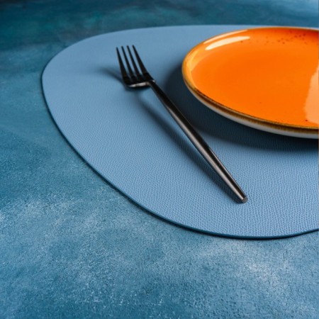 Serving napkin on the TEM table, 44 × 35.5 cm, blue color-6