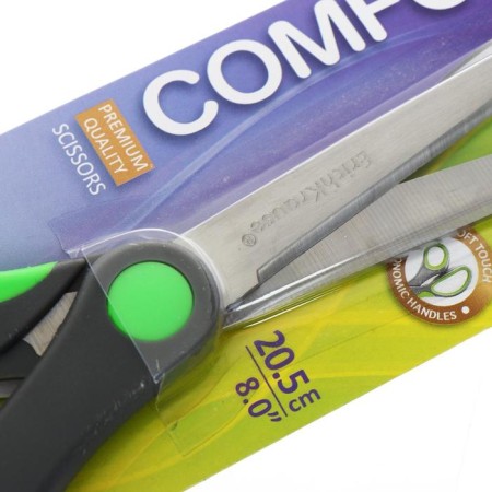 Scissors Erichkrause Comfort, 20.5 cm, handles with anti -slip rubber inserts, mix-5