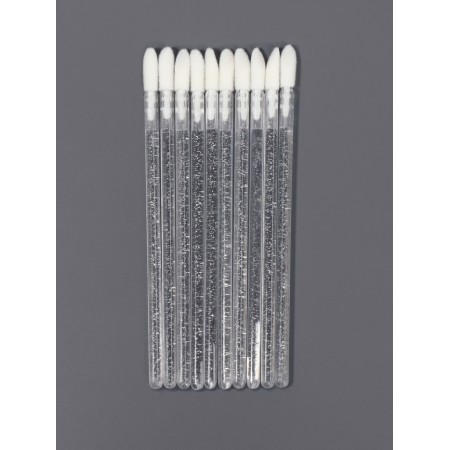 Applicators for lipstick and shine, set - 10 pcs, 9 cm, white color-2