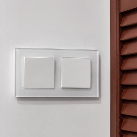 Frame for 2 posts WL01-FRAME-02, white color, glass material-5