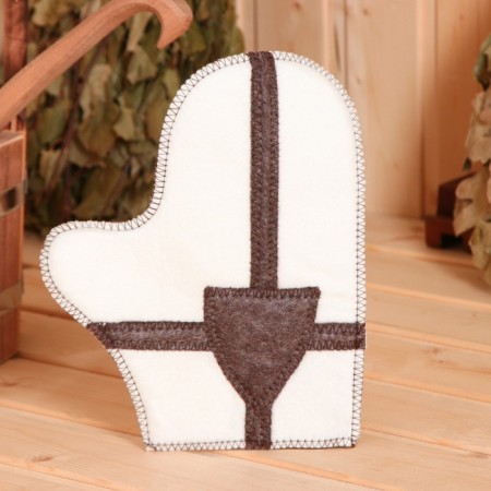 Set Gift 4 objects white "Crusader" (hat, rug, mitten, slippers)-3