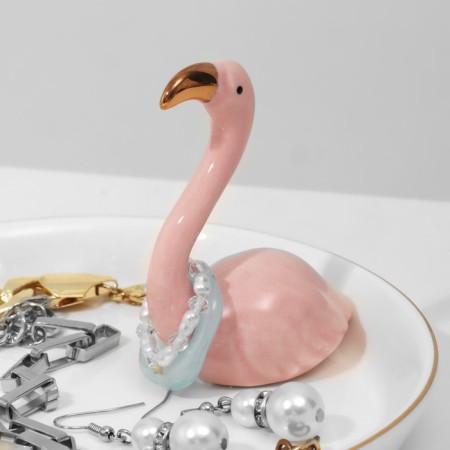 Starrier Universal Ceramics "Flamingo" 14 × 11.5, white-pink color-1