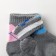 Noski children's terry, gray color, size 20-22