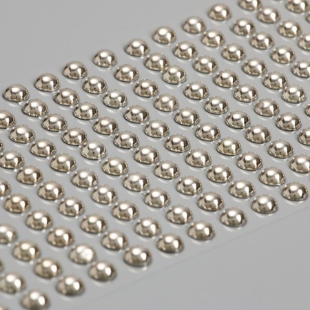 Sticker Plastic Rhinestones "Half-Pester" D-8 mm silver 10x27 cm-2