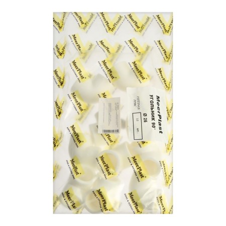 MEERPLAST square, polypropylene, 25 mm, 90 °, white-2
