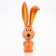Brying toy for dogs from latex "Bunny", 17 cm, orange