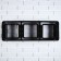 Set of wall shelves 1+3, black (large 75*26cm, 3 small 20*20cm)