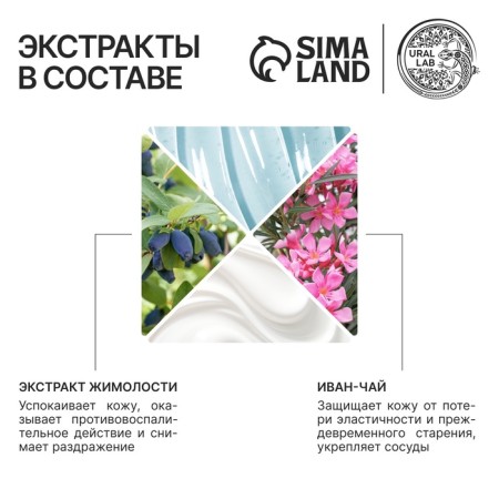 Shower gel with Ivan tea and honeysuckle extract, 300 ml, Eco Lab by Ural Lab-2