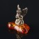 Souvenir "Angel with wings", brass, amber resin, 2.6x1.7x1.5 cm
