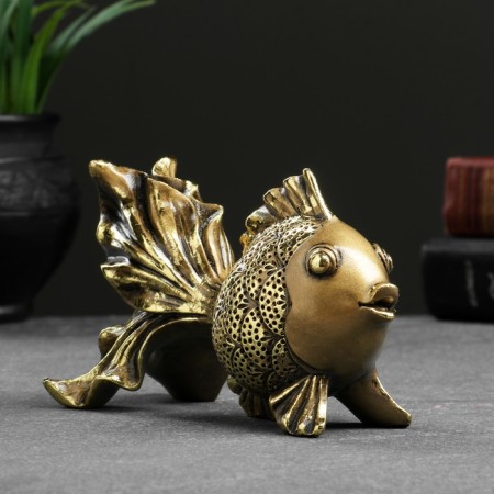 Figure "Golden Fish" gold 14x6.5x8.5cm