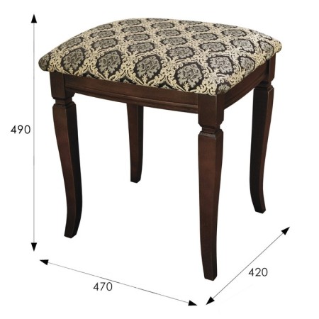 Vasco banquet in 106n, 420x470x490, walnut/Marcus Wenge-2