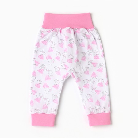 Children's sliders "Antoshka", white color/bunnies, height 80-3
