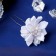 Hair hairpin "Pearl flower" 3.5x6.5 cm, white