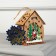 Christmas tree toy "House with Santa Claus and Christmas tree", from batteries, glow warm white