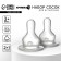 Nipple for a bottle, +3 months, 2pcs +1pc gift, medium stream, throat 35mm
