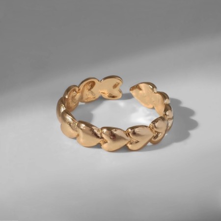 Ring "hearts" row, color gold, dimensionless-3