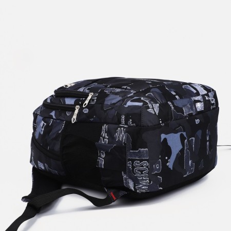 Youth backpack on lightning from textiles, 2 pockets, gray color-2
