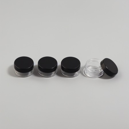 Storage jars, 4 pcs, 5 g, black/transparent color-3