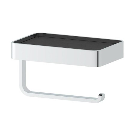 Toilet paper holder with a shelf, chrome