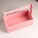 Wooden Kashpo "Hellas Large, Pesh", with a pen, 25 × 12.5 × 10 (25) cm pink coral