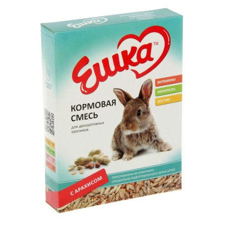 The fodder mixture "Eshka" for decorative rabbits, with peanuts, 450 g
