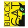 Notebook of 48 sheets in the Black Cat cage, covered cardboard, fluorescent paints, mix