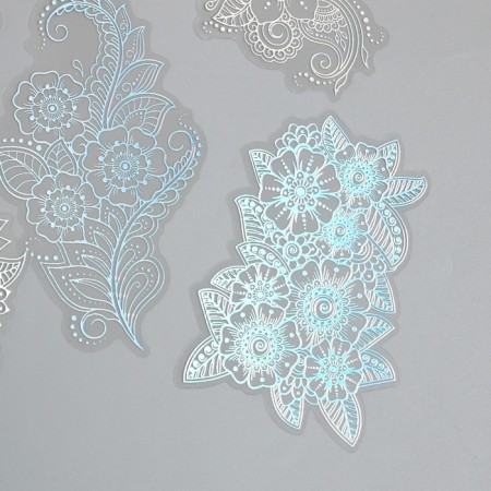 Stickers for creativity "Holography. Flower patterns" d = 10 cm set 10 pcs 0.2x14x11 cm-1
