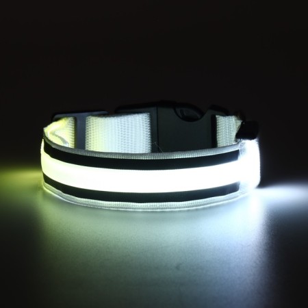 Collar with backlight double strip size S, Osh 35-43 x 2.5 cm, 3 glow modes white-8
