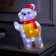 LED figure "Bear on the board" 25 × 35 × 19 cm, acrylic, 50 LED, 220 V, glow of white