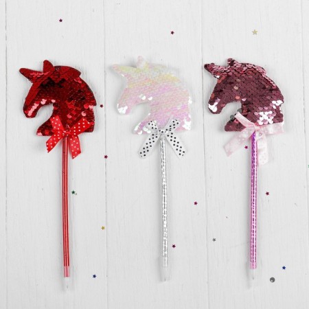 Handle "unicorn", with sequins, color mix-3