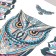 Stick 3D interior owl mandala 78*45cm