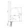 Kitchen mixer RMS SL137BL-016F, one-leaf, flexible silicone spout, black, chrome
