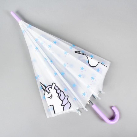 Children's umbrella "unicorn", purple, d = 90 cm-4