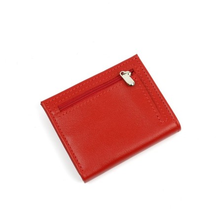 P905 Wallet on the button, map for maps (8)/coins/bill, color scarlet orphea 11x9x2.5cm-3