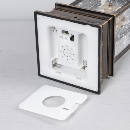 LED figure "Lantern with an angel" 10 × 27 × 10 cm, plastic, AAX3 batteries (not complete), USB, glow warm white-2