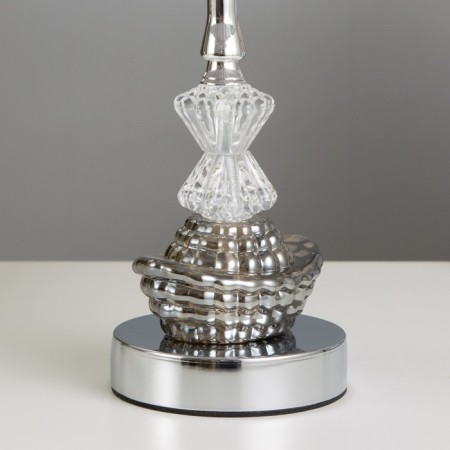 Board Lamp with an ANFIA lighting E27 40W chrome 21x21x35 cm-3