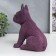 Polystone souvenir "French bulldog violet" lamb sits 19.5x12x16 cm