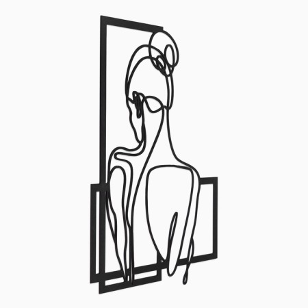 Decoration wall for the interior, panel on a wall made of wood "girl", 44 x 55 cm-4