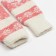 Women's mittens, white/red color, size 20-22