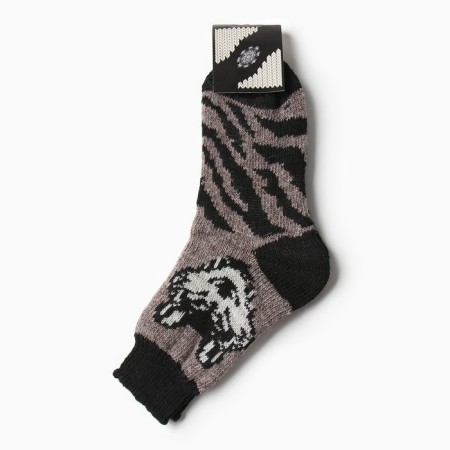 Men's woolen socks "Siberian wolf", beige color, size 27-2