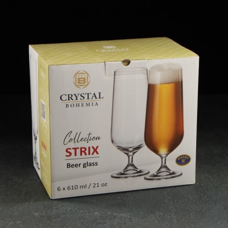 Set of beaches for beer Strix, glass, 610 ml, 6 pcs-3