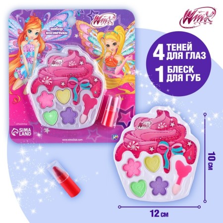 A set of cosmetics, shadows 4 colors, lip gloss "Bloom and Stella", Winx