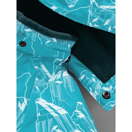 Ski costume for a girl, height 92 cm, turquoise color-5