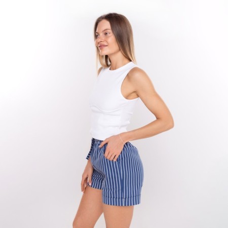 Women's shorts everyday, blue color, size 48-4