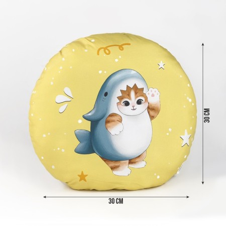 Pillow "Kit in a shark costume"-1